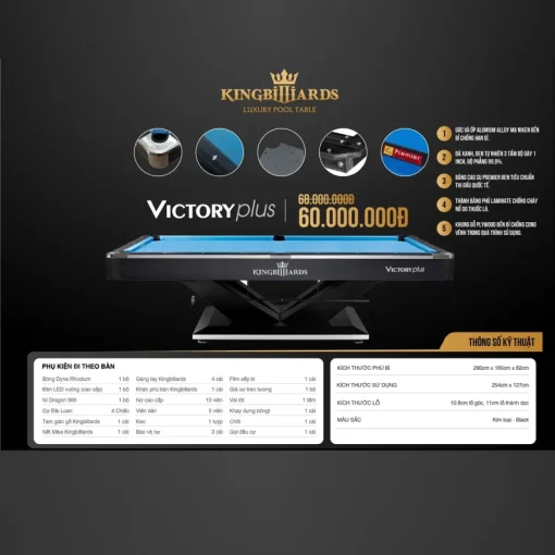 BÀN BIDA LỖ KING VICTORY PLUS - Ảnh 2