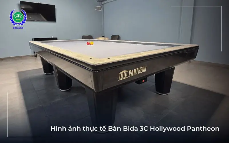 Hình ảnh bàn Bida 3 băng Hollywood Pantheon sau khi lắp ráp hoàn thiện