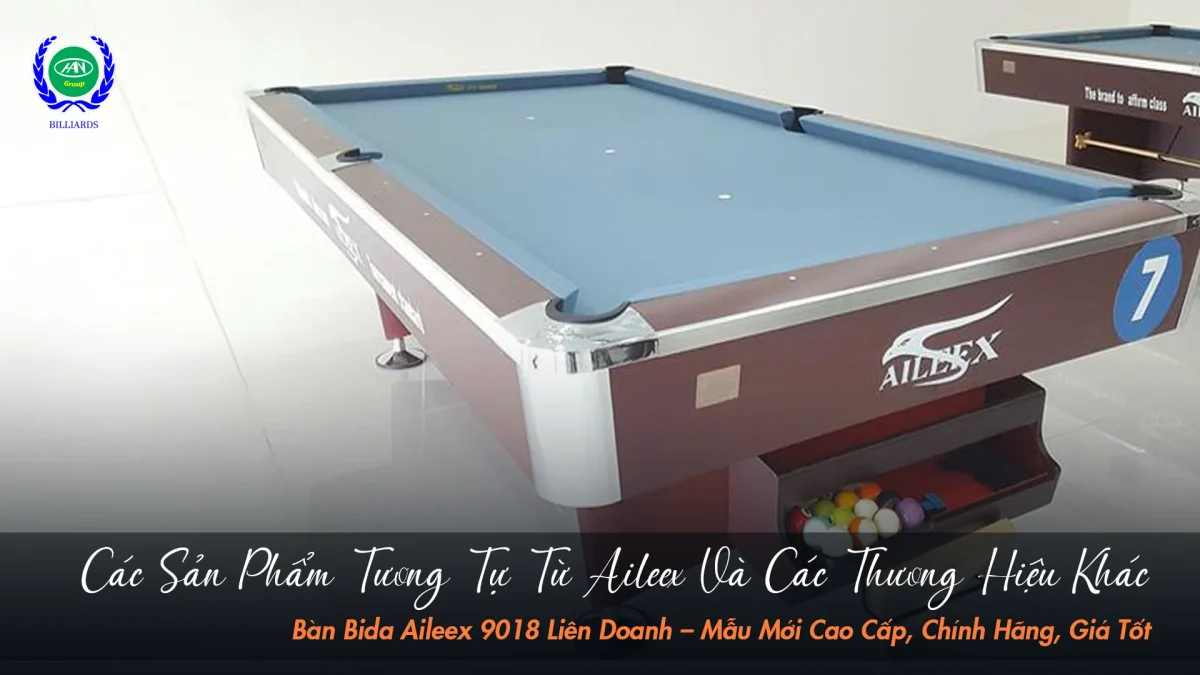 Hình ảnh thực tế của bàn Aileex 9018 trong phòng chơi chuyên nghiệp | Bida Hoàng Anh Nam Group