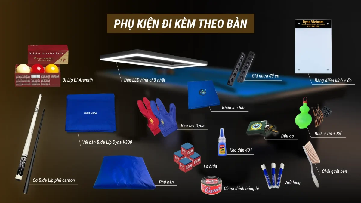 Phụ kiện chính hãng kèm theo bàn