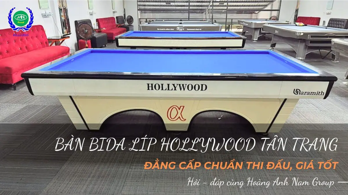 Bàn bida líp hollywood sơn tân trang - Chuẩn thi đấu, giá hấp dẫn | Bida Hoàng Anh Nam Group