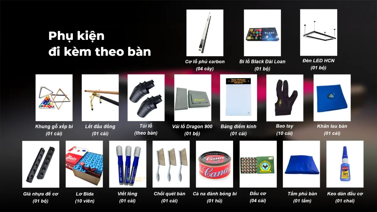 Phụ kiện chính hãng kèm theo bàn
