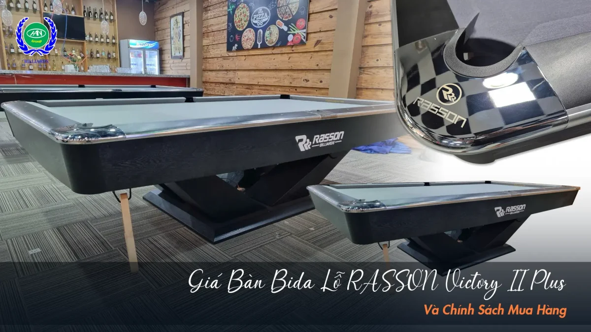 Giá bàn bida lỗ RASSON Victory II Plus | Bida Hoàng Anh Nam Group