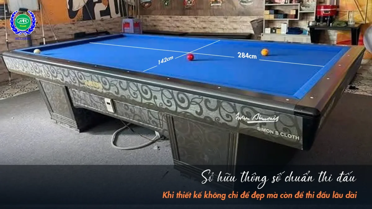 Bàn bida MIN STADIUM chính hãng sở hữu thông số chuẩn thi đấu | Bida Hoàng Anh Nam Group