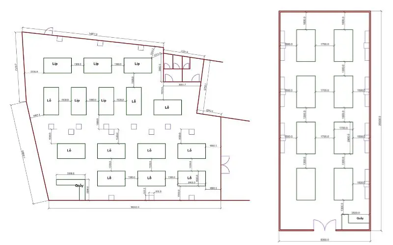 Bản vẽ thiết kế bố trí bàn và công năng CLB Bida