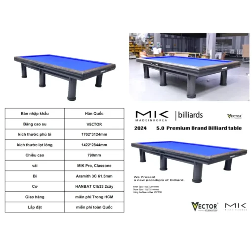 BÀN BIDA 3C/CAROM MIK PRO 5.0 - Ảnh 3