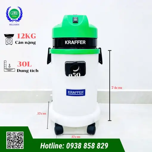MÁY HÚT BỤI KRAFFER KF130_THÙNG NHỰA - Ảnh 2
