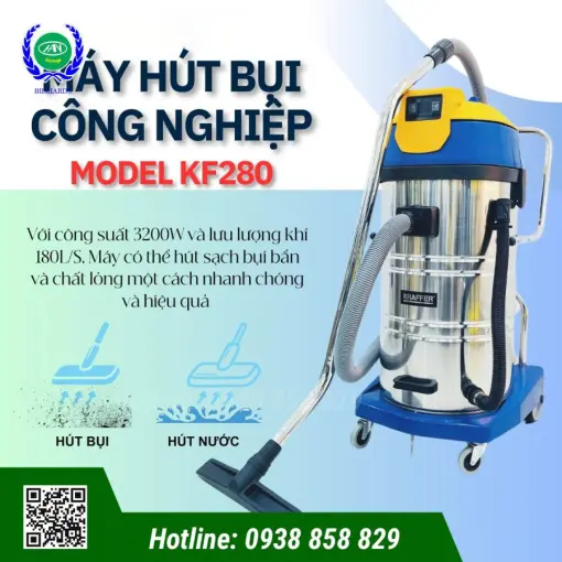 MÁY HÚT BỤI CÔNG NGHIỆP KRAFFER KF280 - Ảnh 4