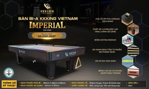 BÀN BIDA LỖ KKKING IMPERIAL PLATINUM - Ảnh 2