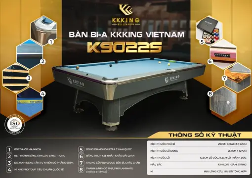 BÀN BIDA LỖ KKKING K9025 - Ảnh 2