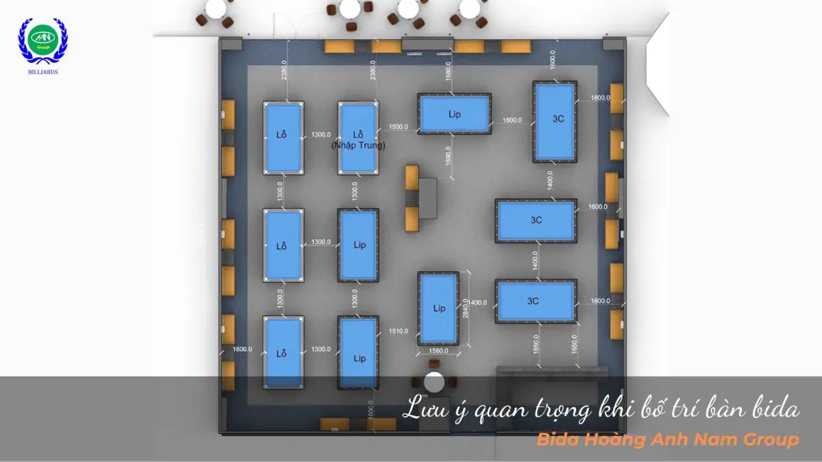 Lưu ý quan trọng khi bố trí bàn bida