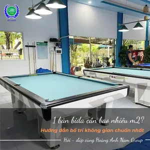 1 bàn bida cần bao nhiêu m2