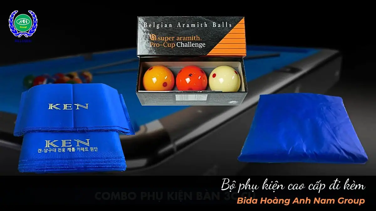 Bộ phụ kiện cao cấp đi kèm | Bida Hoàng Anh Nam Group